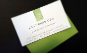 business card deisgn for Julia Brand, DDS